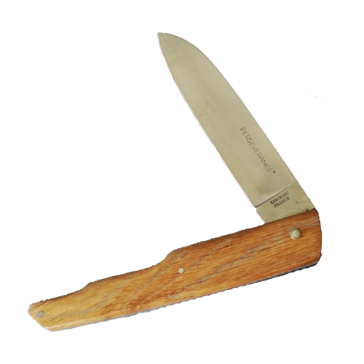 Couteau Laguiole en chêne marqué PERSEVERANCE