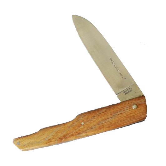 Couteau Laguiole en chêne marqué PERSEVERANCE