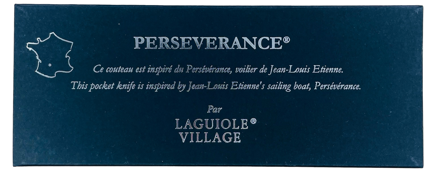 Couteau Laguiole en chêne marqué PERSEVERANCE